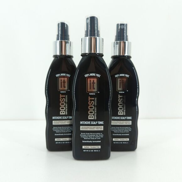 It Boost Men Intensive Scalp Tonic Hair Growth 5.1 oz / 150 mL Lot Bundle of 3 - Picture 1 of 5